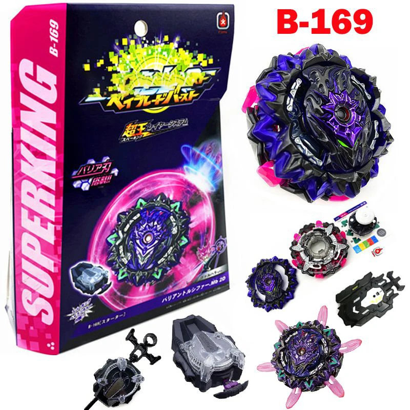 
SuperKing Burst B-169 Variant Lucifer .Mb 2D Spark Launcher Spinning Top Juguetes Metal Fusion Gyroscope Toys for Children Boys 