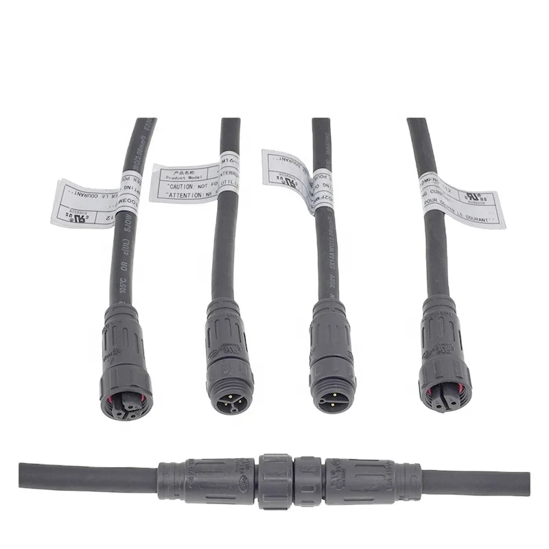 Сертификация UL водонепроницаемый ip67 Открытый кабель-удлинитель для мальчиков и девочек на возраст 2 3 pin-код литой