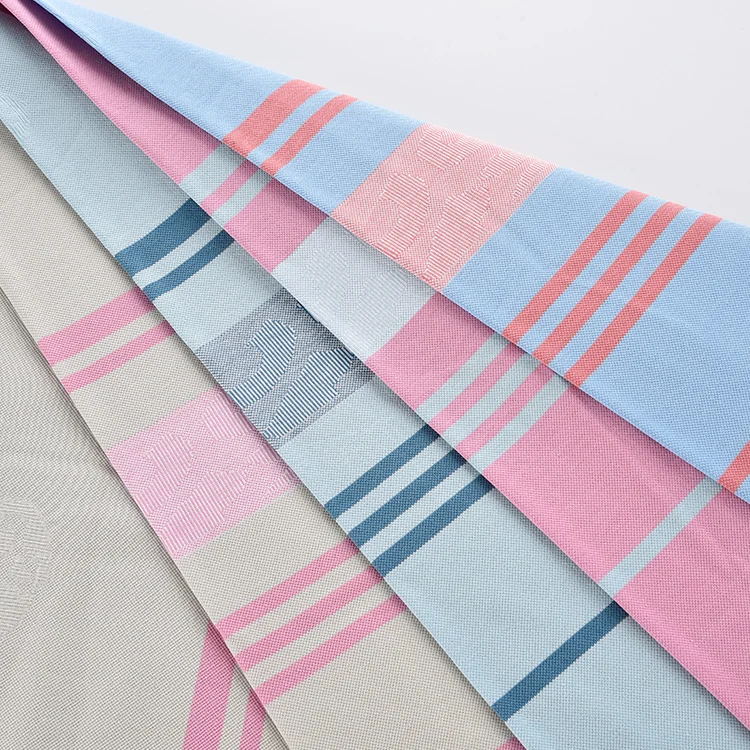 Oem Design Manufacturing Yarn Dyed Knit Fabric Manufacturer 95% Cotton 5% Spandex Polo Fabric