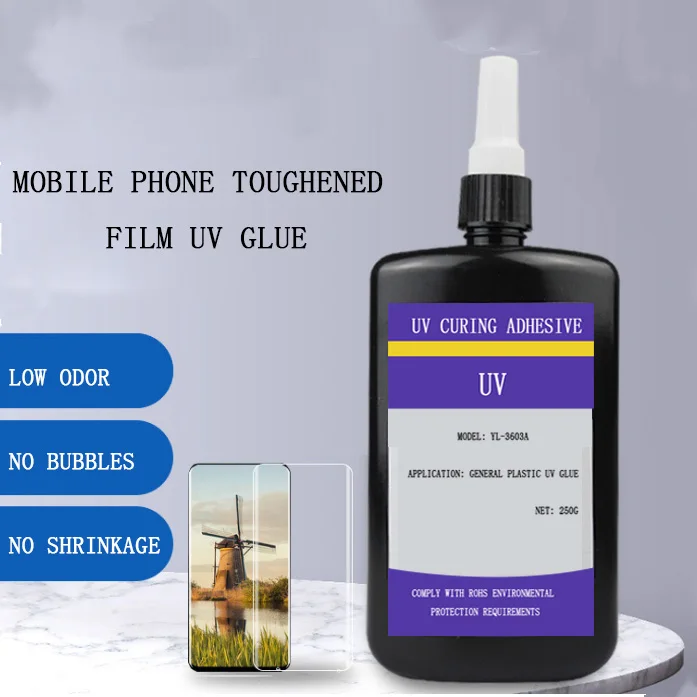 No Trace Strong Quick Dry Pcb/Pc/Pvc/Abs/Ps Curable Liquid Trophy Adhesive Uv Glue For Acrylic