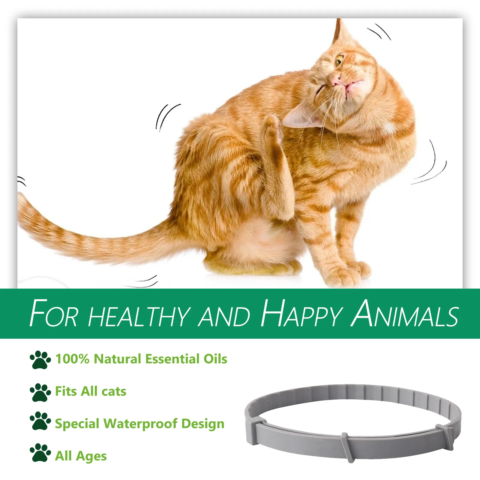 Yegbong OEMODM Insect Repeller Gentle Formula Cat Insect Repellent Non-harmful Ring Pet Insect Repellent