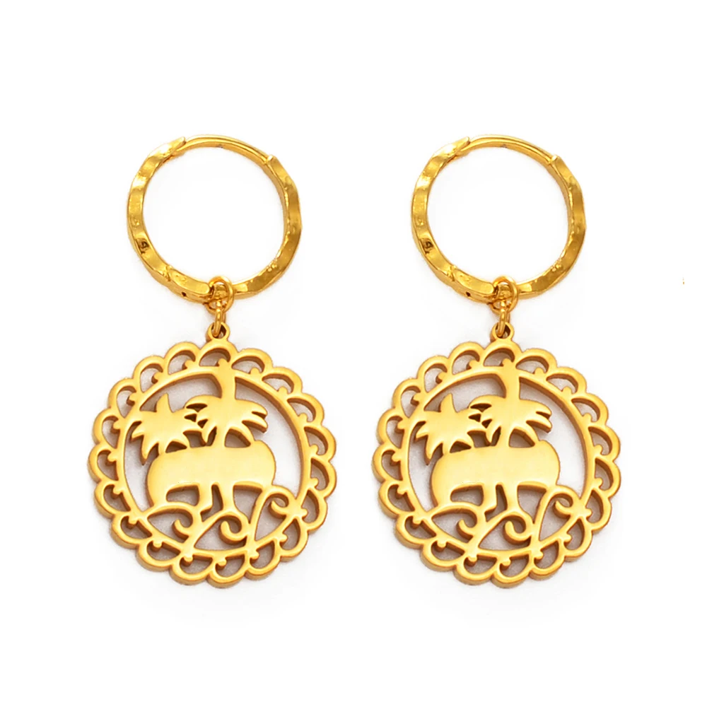 Hawaiian Earrings for Women Girl, Trendy Coconut tree Guam Chuuk Kiribati Jewelry Party Gifts Women Girls #G200521