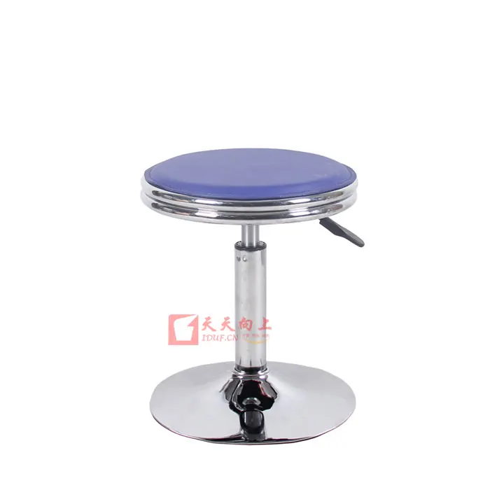 Adjustable Laboratory Stool With Footrest Swivel Leather Seat Lab Stool Fixed Backless Chair For Hospital Workshop Counter