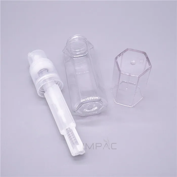 beauty hexagon plastic transparent powder spray bottle dry powder glitter spraying bottle 30ml