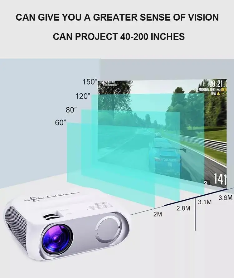 Thundeal Full Hd 1080 Projector T9 basic Version 3d 4k Projector Movie Cinema Connect With bx5 max proyector