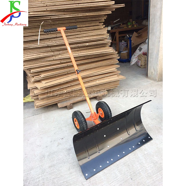 Two Wheel New Snow Pusher Thickened and Enlarged Double bar Wheeled Snow Shovel DIY Tool Cart