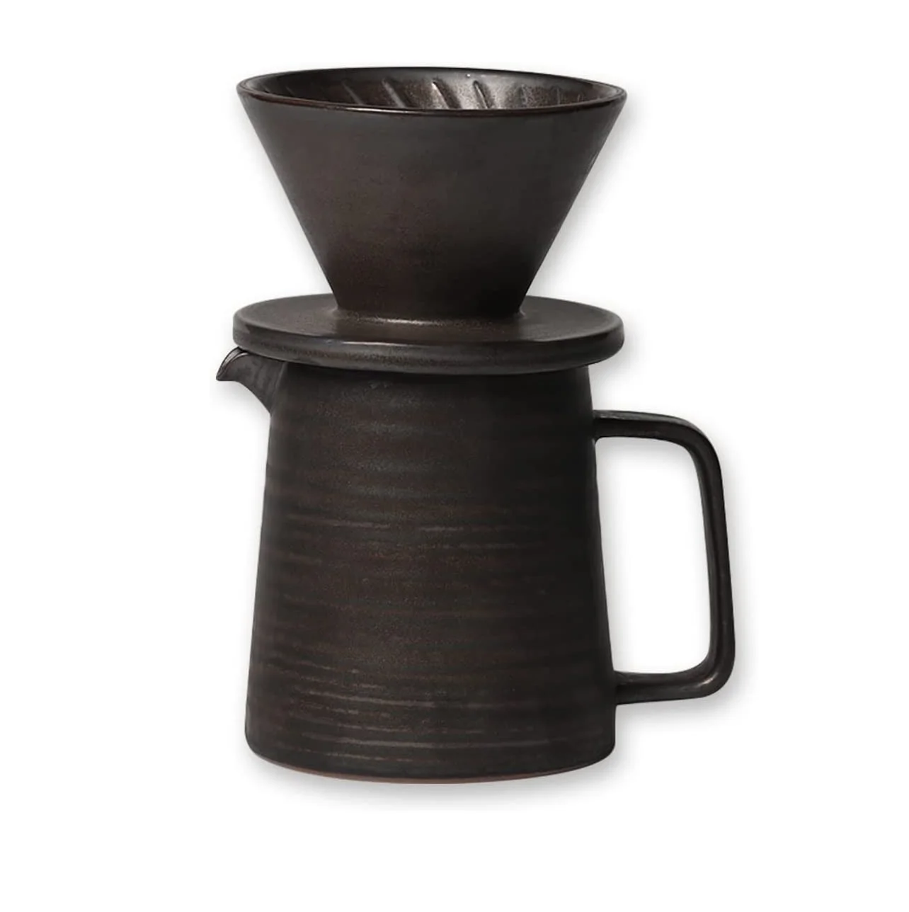 FREE SAMPLE Handmade Pour Over Coffee Maker Set Ceramic Coffee Cone Dripper & Decanter Filter Brewer & Coffee Pot
