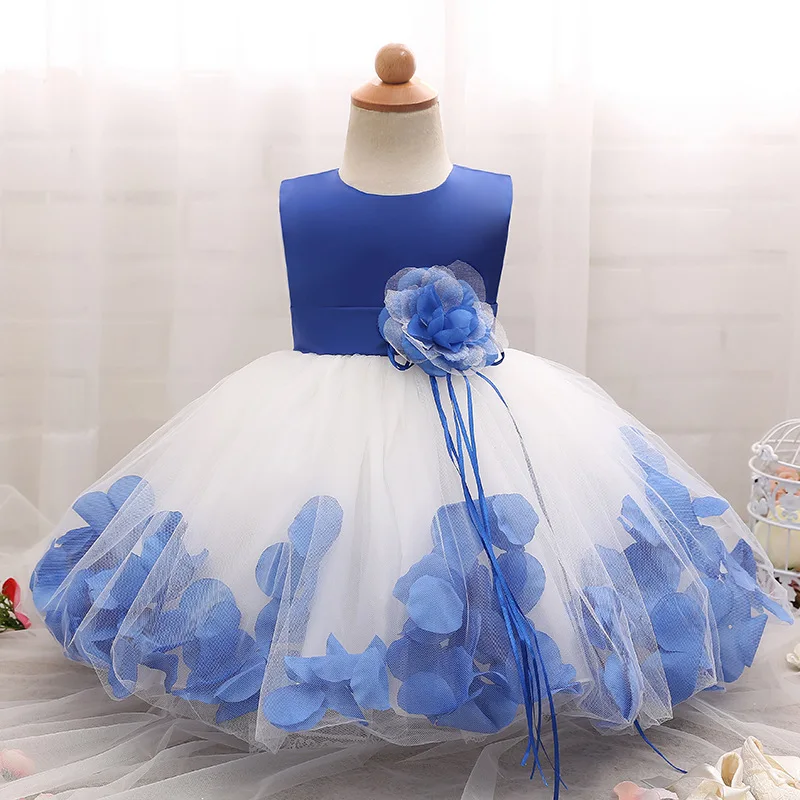 22239 Kids Clothes Summer Lace Layered Fancy Girl Dresses For Wedding First Holy Communion And Party Prom Gowns Flower Ribbons