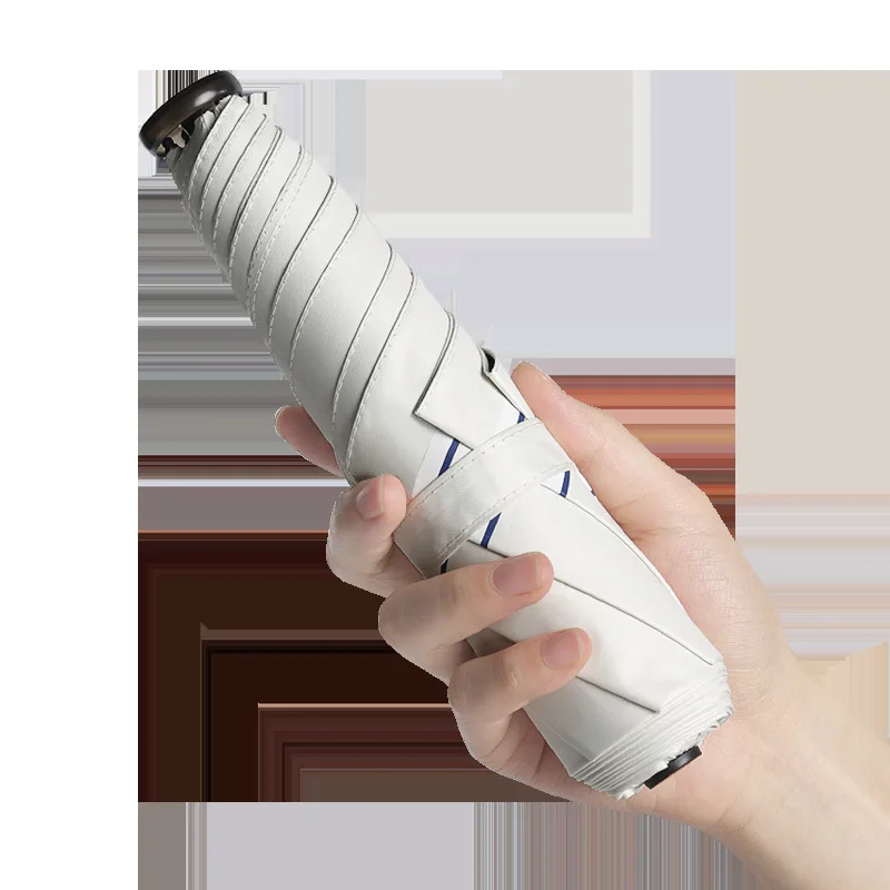 Yubo ultra light 148g 6 panels 3 fold umbrella anti UV canopy with purse