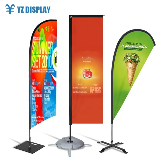 Beach flag pole sale now open house car wash custom printed feather flag for Advertising and Promotion