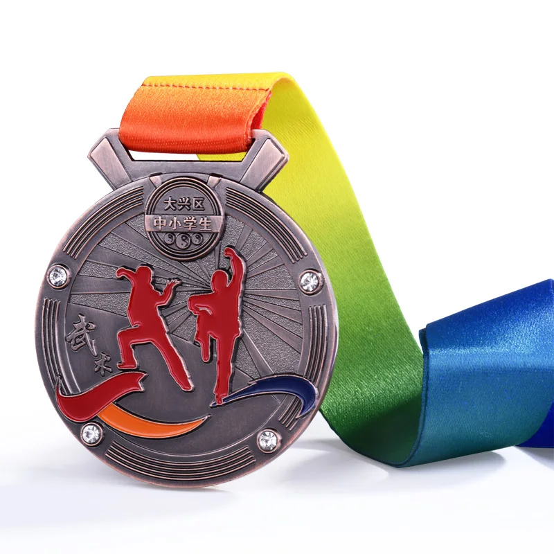 Children medals martial arts wushu kungfu custom metal taekwondo karate medal and medallas