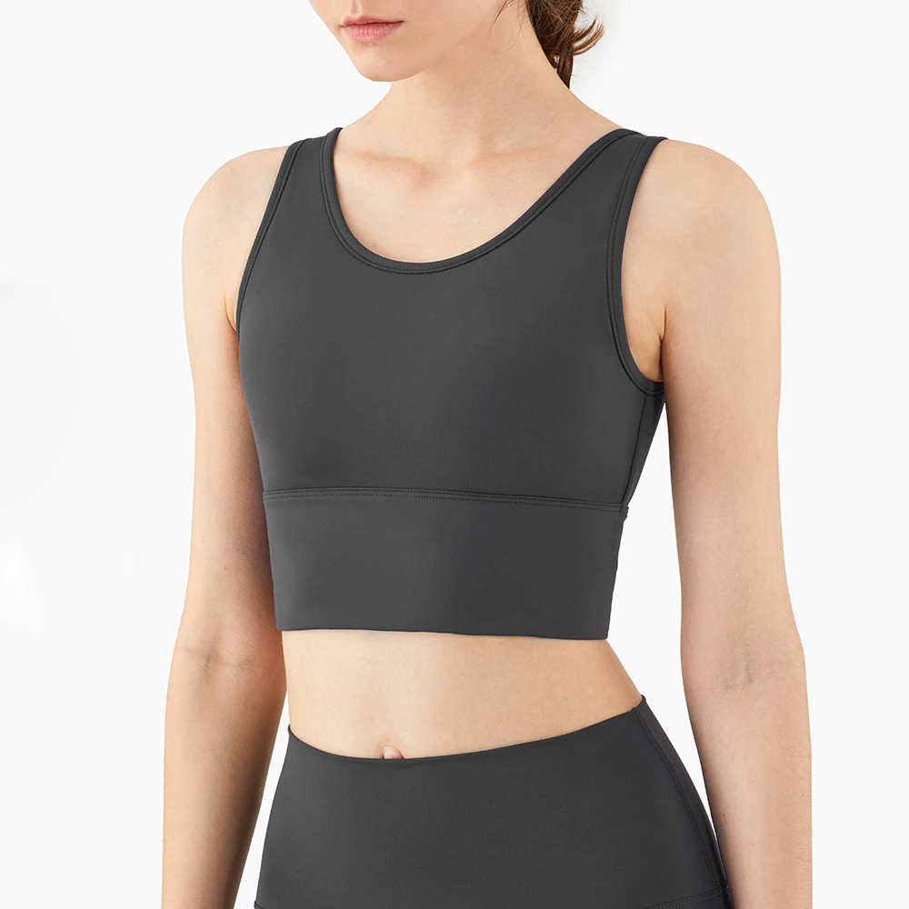 SHEDO Wholesale Women Fitness Sports Bra Yoga Top deep U beautiful back shock Sexy Strappy Custom Workout Gym Bra