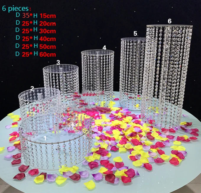 Wedding Cake Table Decor Centerpieces Crystal Decorating Beaded Mirror Crystal Cake Cupcake Dessert Stand Wedding Centerpiece