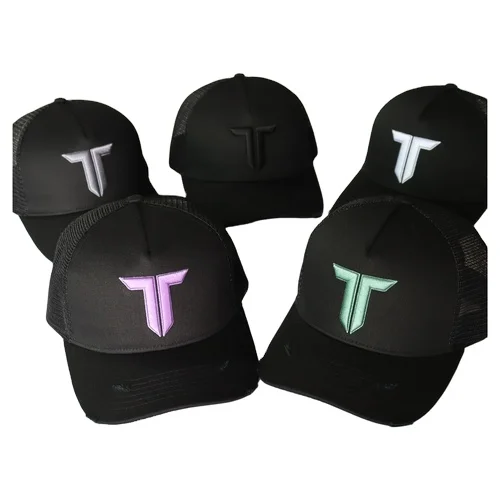 5 panel wear out mesh trucker hat distressed trucker cap with custom 3D embroidery logo