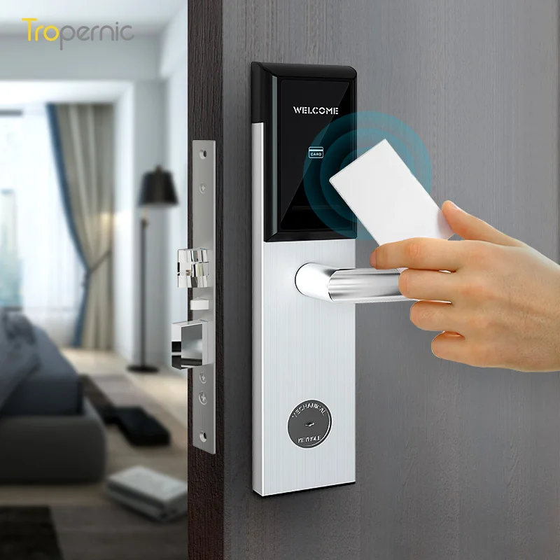 304 Stainless Steel Smart Electric Home Apartment Electronic Encoder Rf Card Main Pcb Hotel Door Lock System