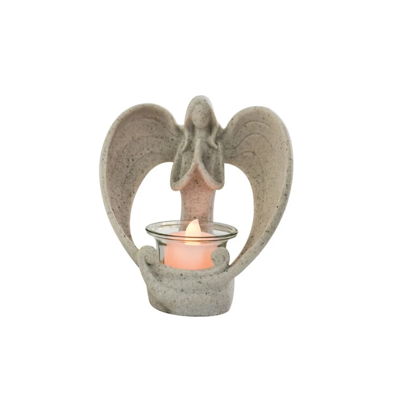 
Pretty Resin Praying Angel Candle Holder Decor Resin Candle Holder Ornament Candle Holder Decor 