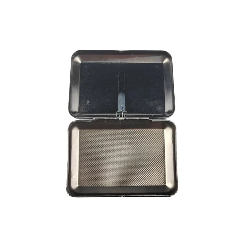 Vintage stainless steel engraving vintage metal cigarette case square pocket cigarette metal clip box