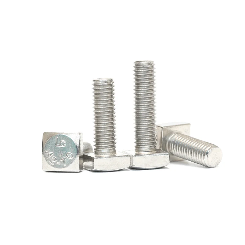 Carbon Steel Grade Class 4.8 8.8 10.9 12.9 Nickel Cadmium Chrome Plated Square Head Bolt With Nut and Washer DIN934 DIN127