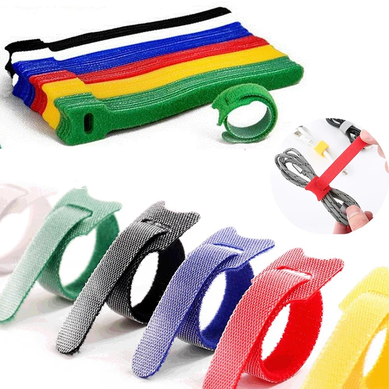Reusable  Laptop Wire Organizer Cord Hook and Loop Cable Ties