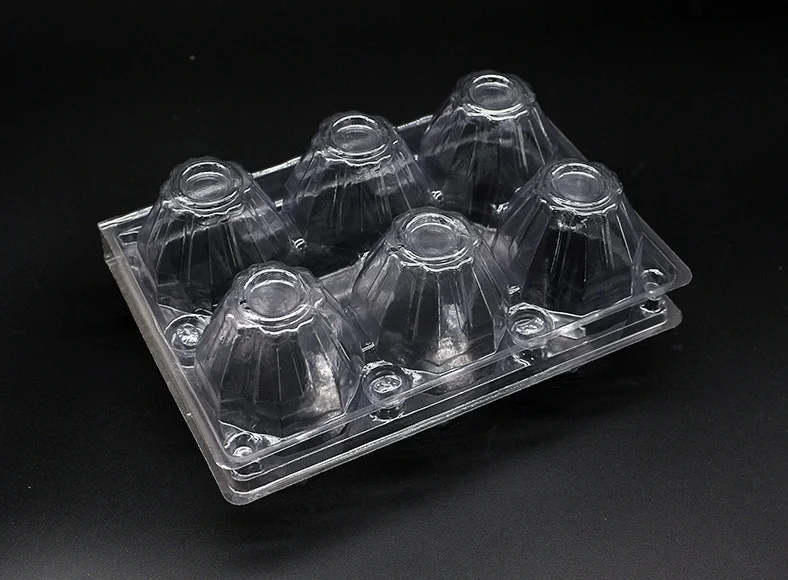 Контейнер для яиц для супермаркета, Товары в наличии, упаковка для 6 яиц, прозрачная коробка, лоток для яиц