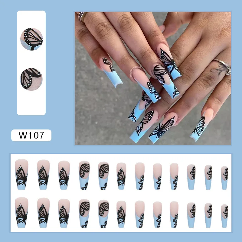 Ins Hot Sale Free Sample False Nails Various Color Wholesale Custom Long Press On Nails For Women
