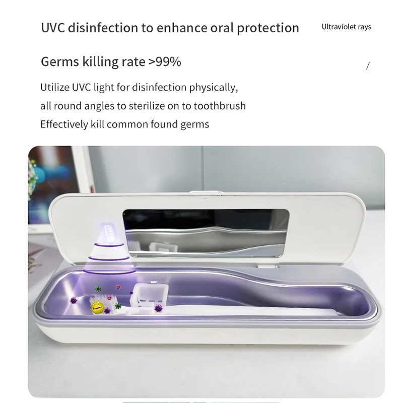 High Frequency Vibration UVC LED Light Multifunctional Disinfection Box for Watch Beauty Brush Toothbrush ultrasonic Cleaning