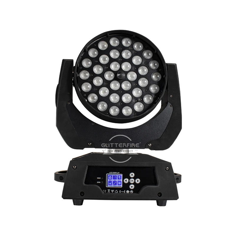 LED Wash Light 36x18W RGBWA+UV Zoom Moving Head Light Dmx Control Strobe Effect Stage Lights for Dj Party Show