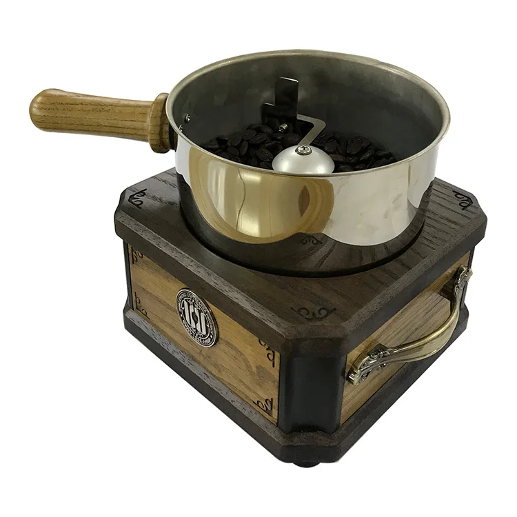 New Brand Retro Style High-end Small Electric Home Coffee Bean Roasting Cooler With Solid Wood or Log Design For Household Use