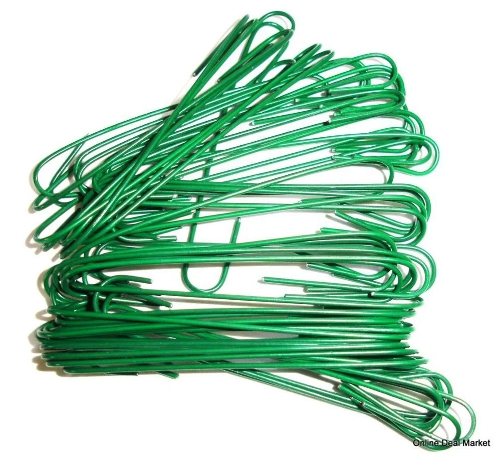 
100pcs 1.4'/2.5' Christmas Tree Baubles Ball Metal Hooks Xmas Decoration Ornament Hangers, Green 