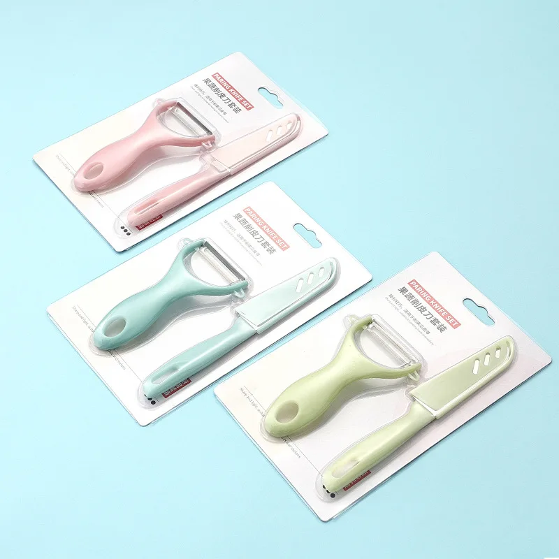 Hot Selling Stainless Steel Fruits And Vegetables Paring Knives 2-Piece Kitchen Color  Paring Knife Set