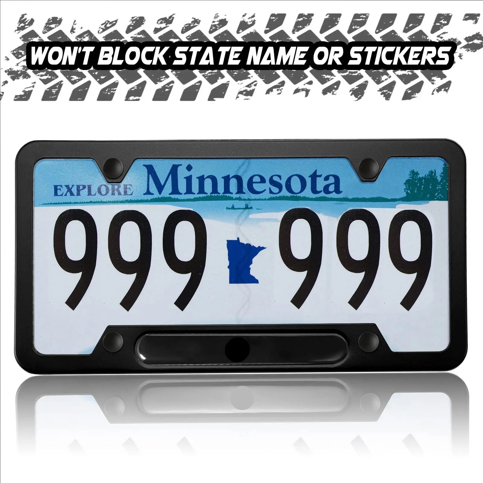 WeatherProof License Frame Car Plate Frame Metal License Plate Cover Wholesalers 2PCS License Plate Frames for Tesla