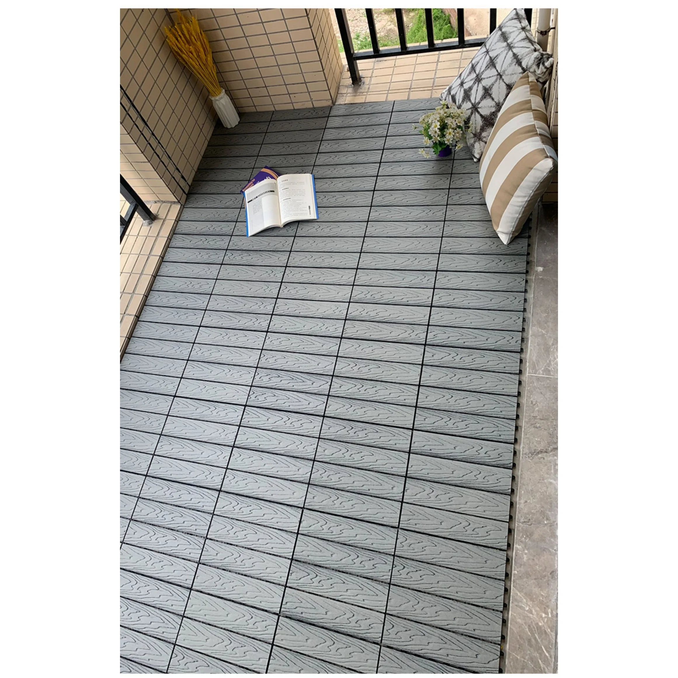 Outdoor Terrace Courtyard Decoration Waterproof Mildew Proof Low Cost Maintenance Environmentally Friendly Wpc Floor