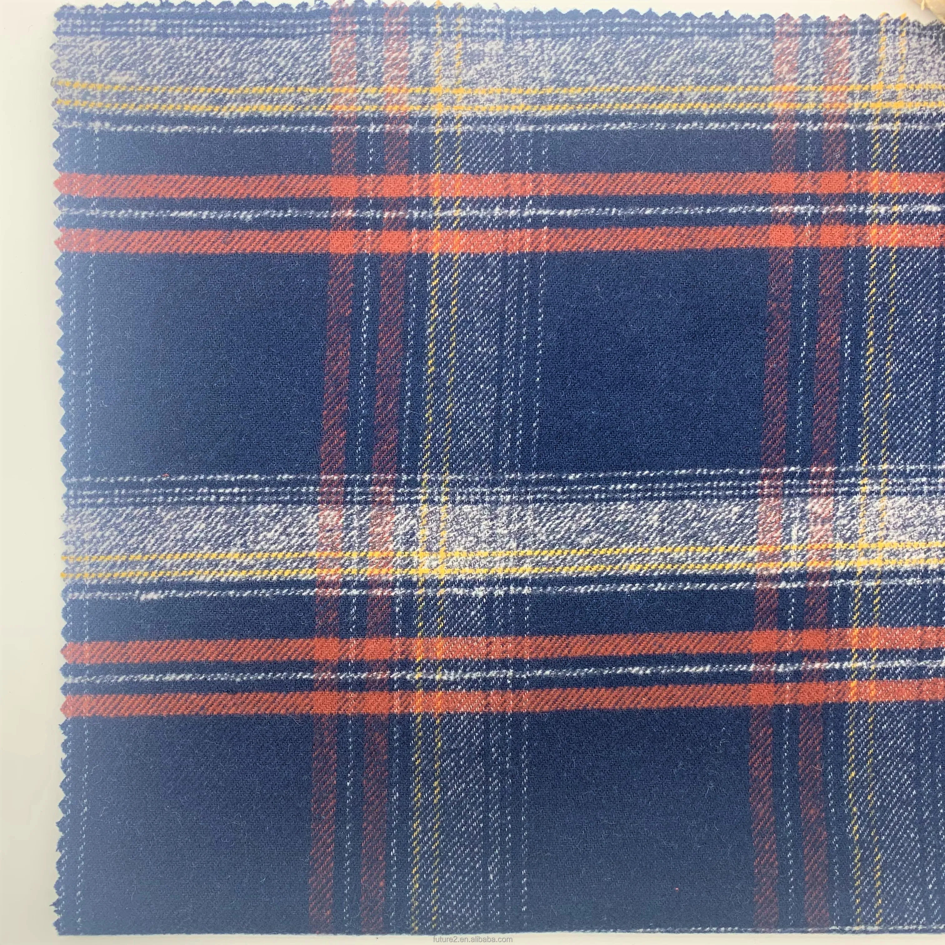 GF China Factory Wholesale Sales Pima Cotton Fabric Soft and Comfortable 100% Cotton Twill Flannel for Garments