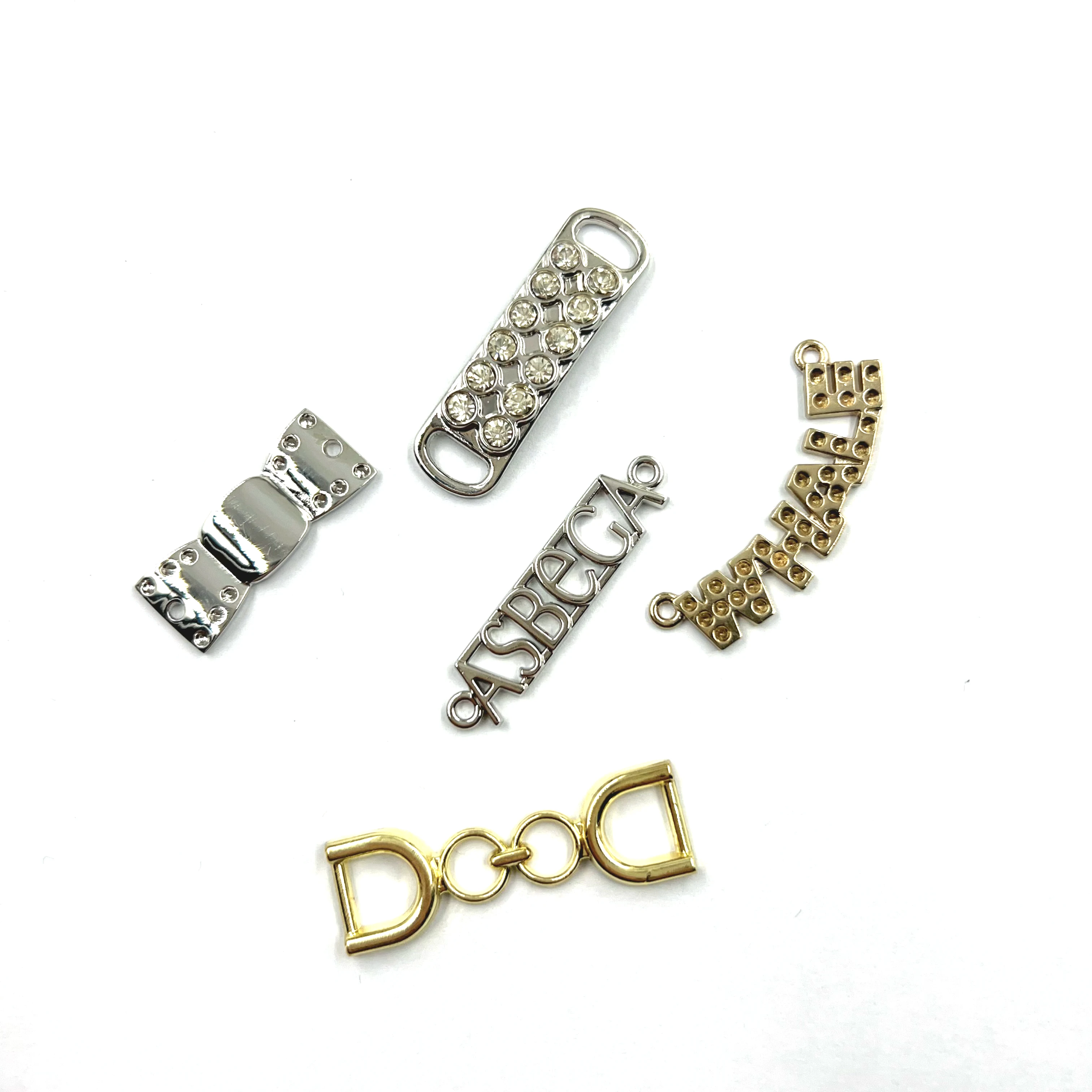 Super Quality Custom Metal Tag Sewing Logo Labels Tags for Clothing /Garment / Swimwear