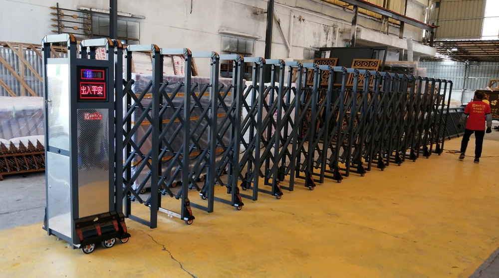 
aluminum retractable sliding garden school factory gate 