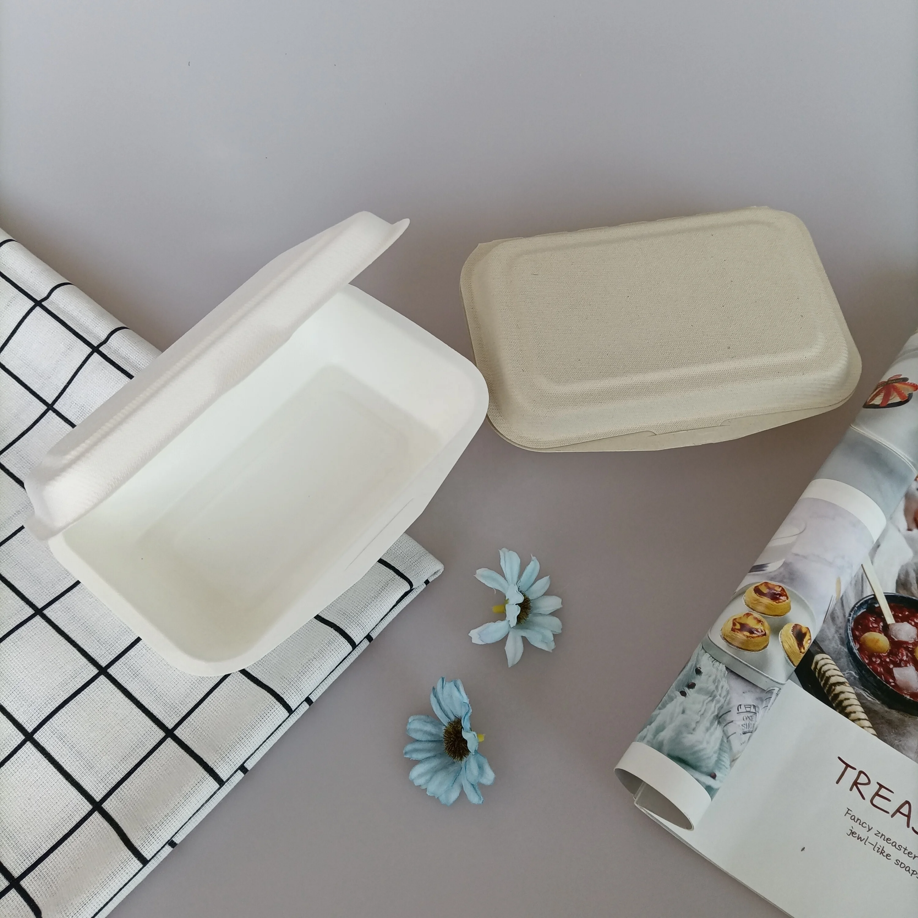 Одноразовая посуда из биоразлагаемого волокна из пшеничной соломы