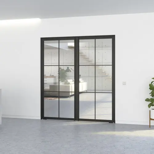 elegant design aluminum tempered glass  interior glass doors interior doors casement door for house and commercial building