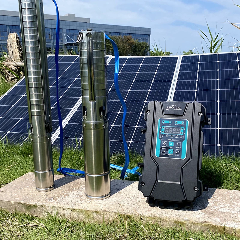 High efficiency PMSM brush less motor 500W MPPT DC Solar Pump with ss Impeller