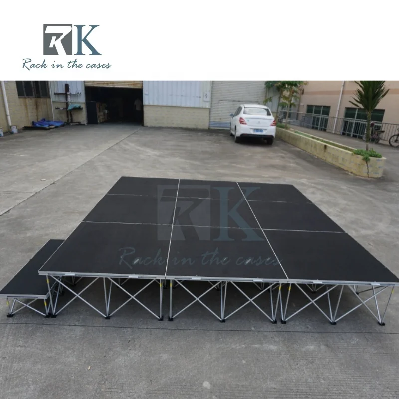 Mobile Folding 40cm H secure stage platform aluminum dance wedding stage