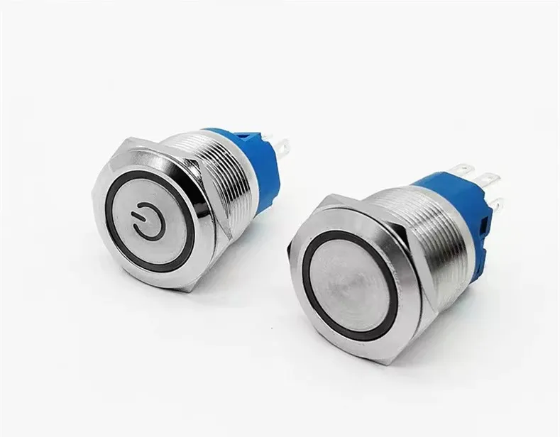 22mm  on off waterproof push button oven switch   with LED light Latching