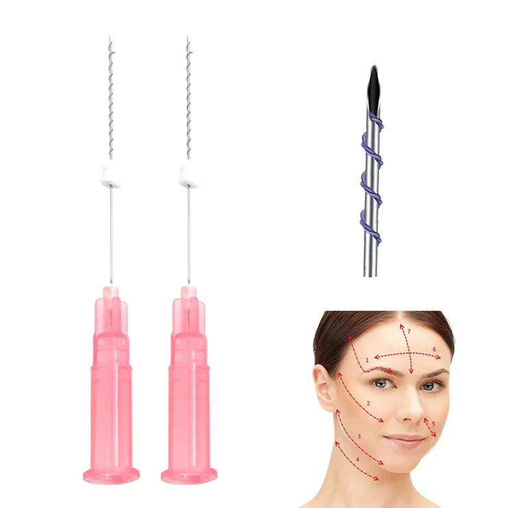 High Quality Polydioxanone V Lifting Pdo Thread Suturekorea Pdo Thread Lift 26g 38mm Facial Lifting Tornado Screw Pdo Thread