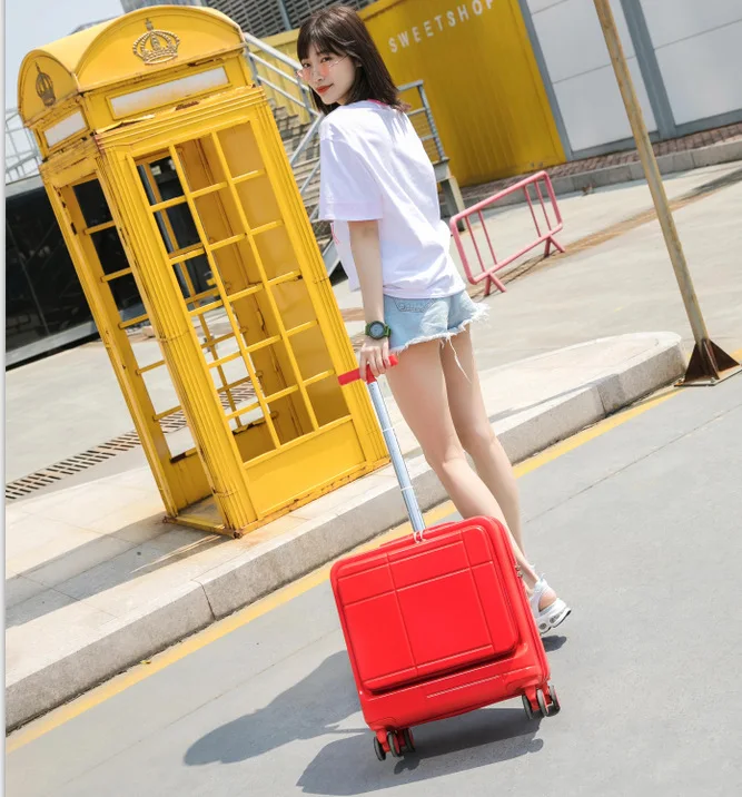 new front opening suitcase female password box pull rod box custom LOGO student travel luggage manufacturers direct sales
