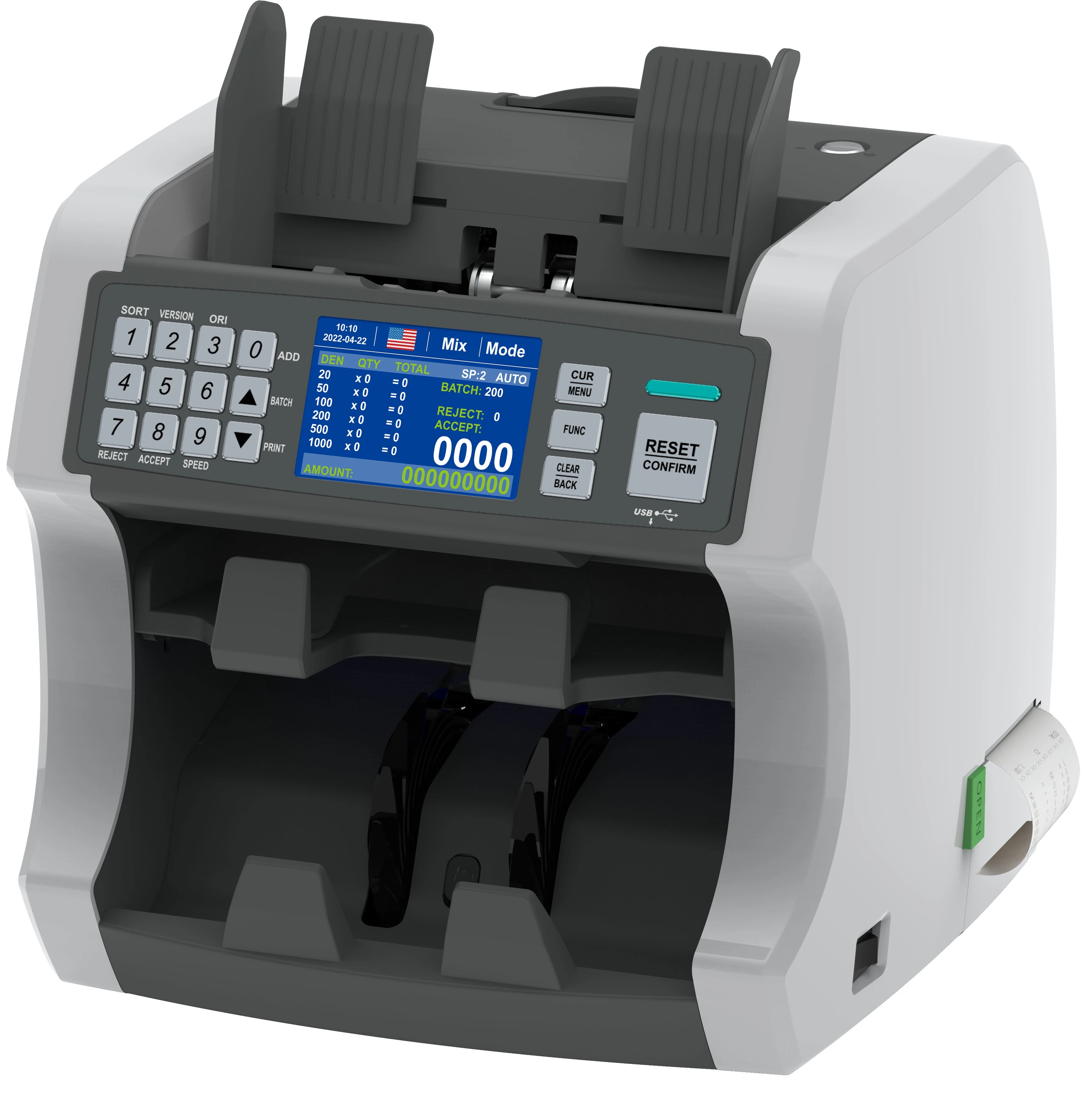HL-S210 Money Counting Machine Fake Detector Money Counting Machine Bill Counters Money Counter UV Money Detector TFT UV/IR/CIS