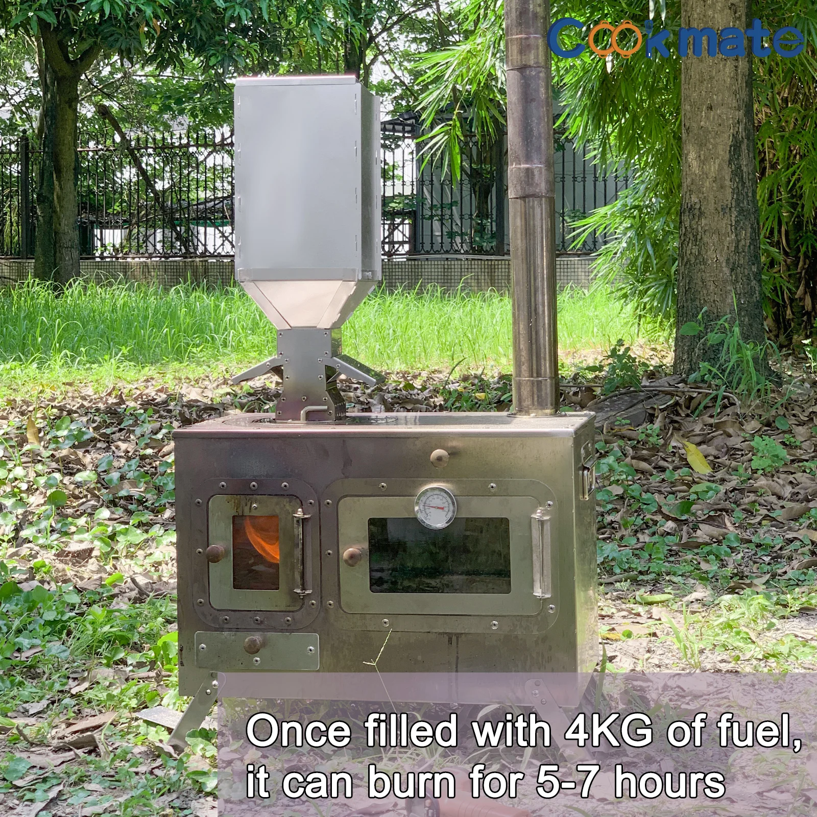 2024 Newest Camping Fire Wood Heater Stove Portable Temperature Control Oven Picnic CooKing Stove Tent Stove