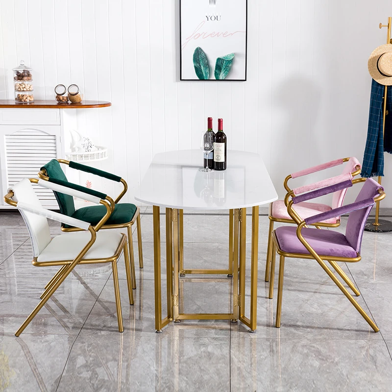 victorian pink tape home furniture metal fram designer leather chair dining