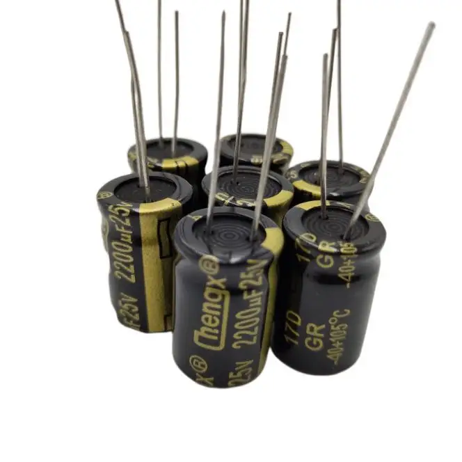 High frequency low resistance switching power supply in-line aluminum electrolytic capacitor 2200UF35V long life capacitor