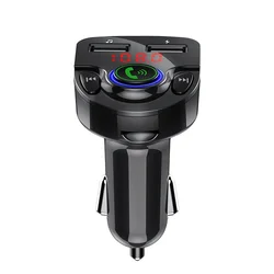 Из завода дешевая цена двойной порт USB Автомобильное зарядное устройство MP3 плеер автомобильный набор FM передатчик синий зуб светодиод оранжевый Зажигалка