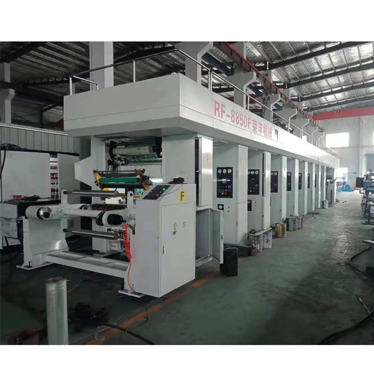Good quality automatic second hand plastic film 8 color rotogravure printing machine with wholesale price