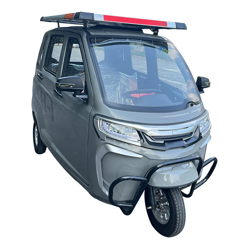 2025 China three wheels electric tricycle auto rickshaw luxurious New energy solar electric 5 passengers enclosed tricycle