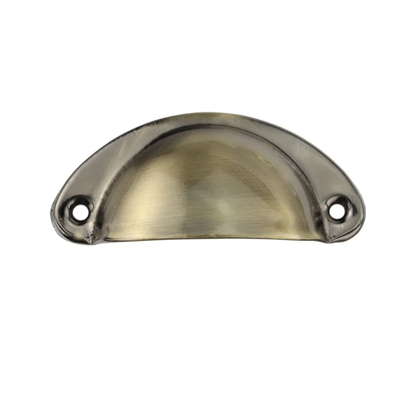 50MM 81MM 90MM Antique Vintage Metal shell drawer handle for furniture cabinet pharmacy wooden box Craft decorative